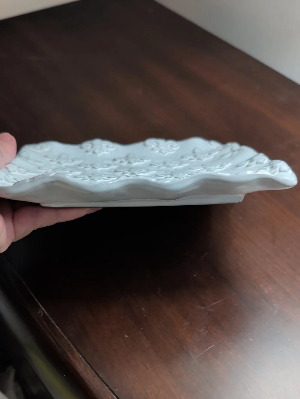 Mud Pie Fleur-de-lis Plate And Dip Bowl